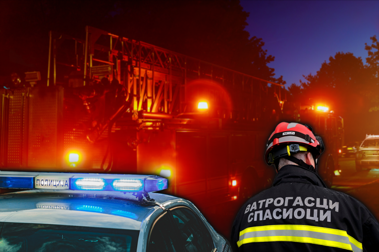 DRAMA U MALOM MOKROM LUGU! Ogroman požar tik pored benzinske pumpe! VATRA GUTA SVE PRED SOBOM! (VIDEO)