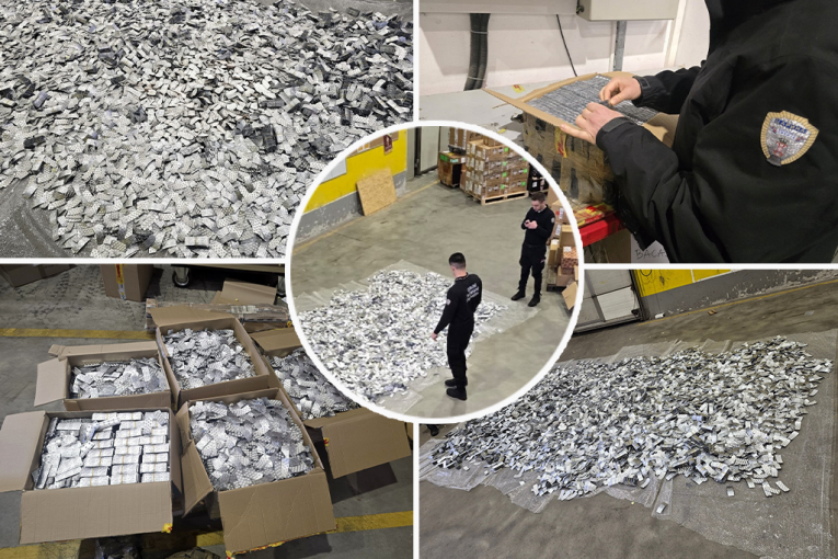 CEO TOVAR „BENSEDINA“ I „KSALOLA“ NAĐEN U MAGACINU POZNATE KURIRSKE SLUŽBE! Neverovatno kako su tablete bile zavedene! (FOTO)