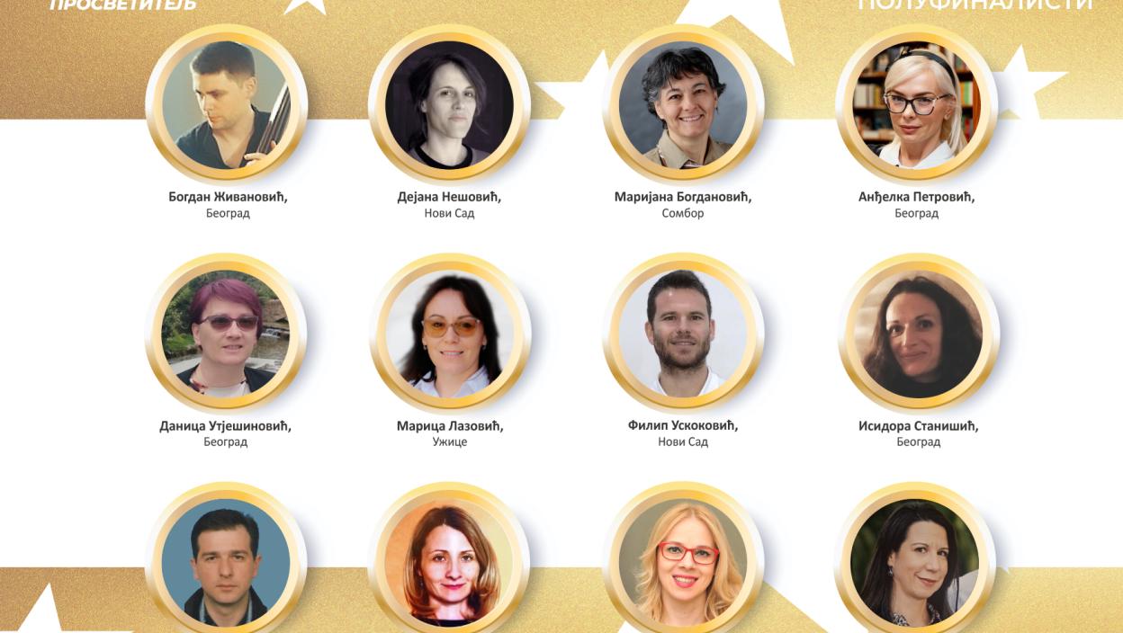 VELIKA KONKURENCIJA ZA NAGRADU PROSVETITELJ IZABRANO 12 POLUFINALISTA