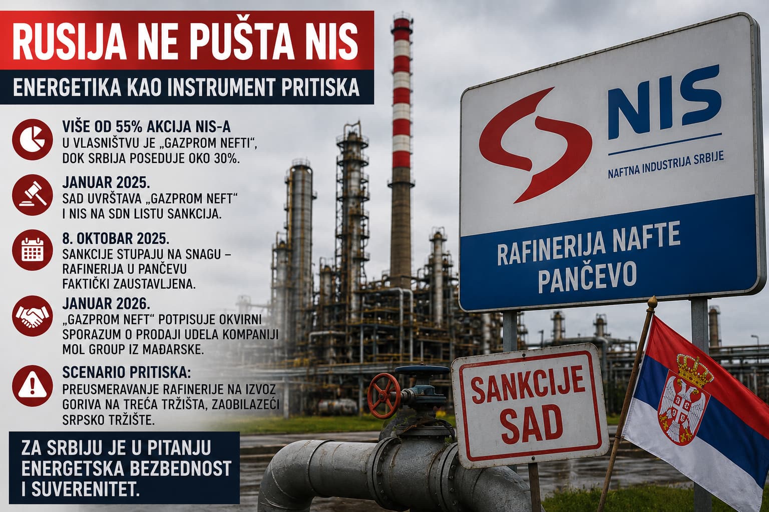 Rusija ne pušta NIS